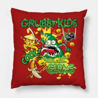 Grubby Kids Funny Comedy Design Fighting Germs Ninja Cool Kids T-Shirt Pillow