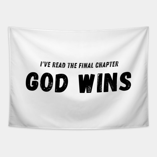 GOD WINS Tapestry by Faith & Freedom Apparel 