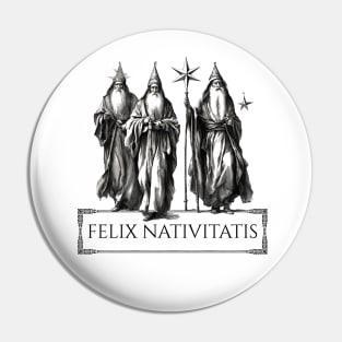 Felix Navitatis - Roman Latin Christmas Greetings Pin