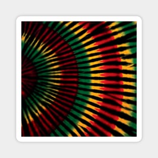 Rasta Sunburst Tie Dye Magnet