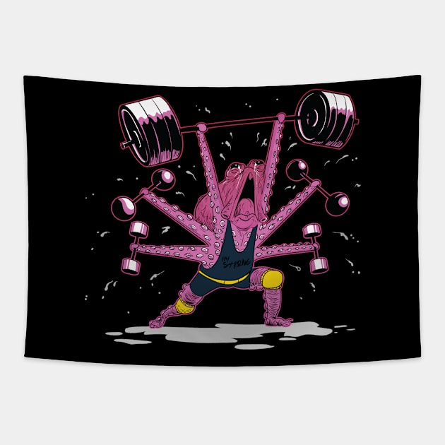 OCTOPUS GYM Tapestry by Wagum Std