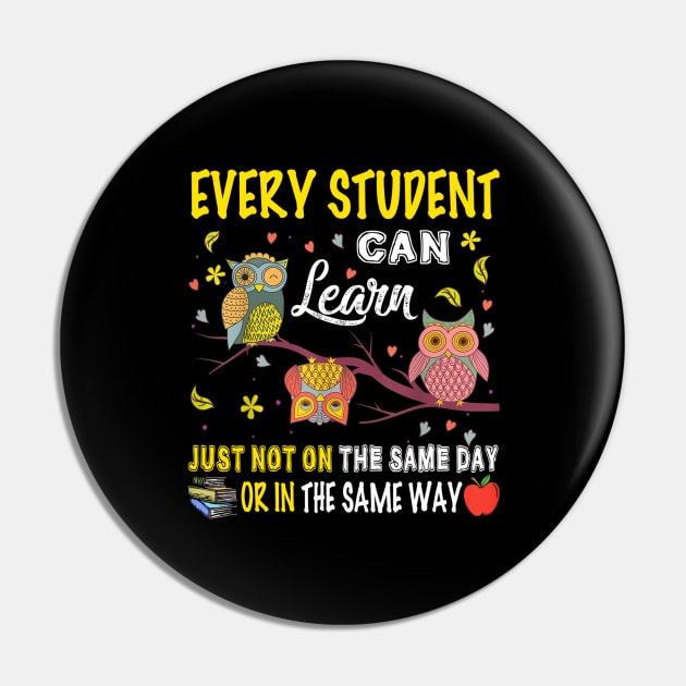 Every Student Can Learn Cute Owl Student Teacher Pin by jordanfaulkner02