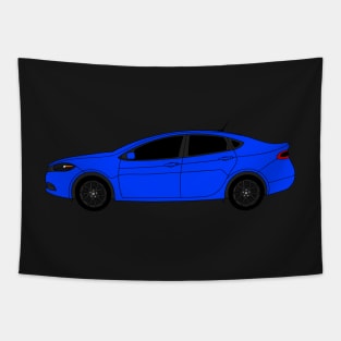 Dodge Dart Blue Streak Sticker Tapestry