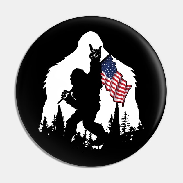 Big Foot - American Proud Pin by Mystik Media LLC