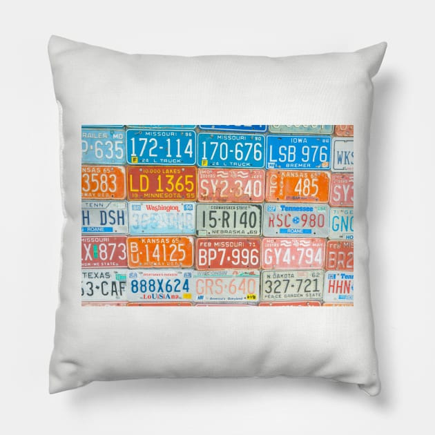 Vehicle rego plates Pillow by brians101