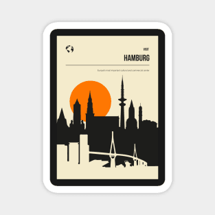 Hamburg Vintage Book Cover Travel Poster Magnet