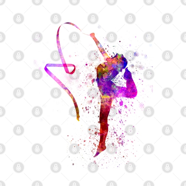 Rhythmic gymnastics in watercolor by PaulrommerArt