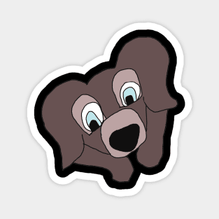 Cute Brown Dog Design Magnet