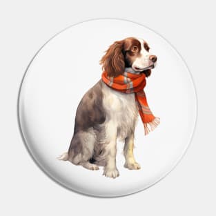 Winter dog Pin