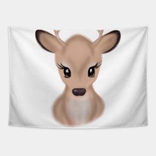 Cute Deer Drawing Tapestry