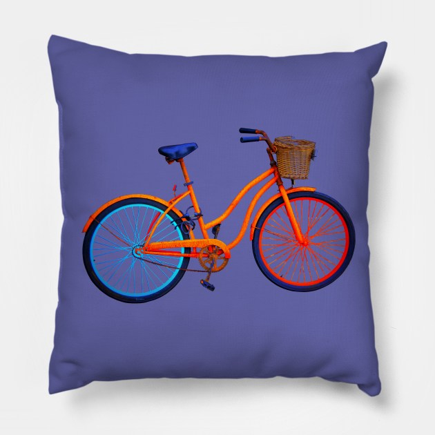 colored bicycle Pillow by AHelene