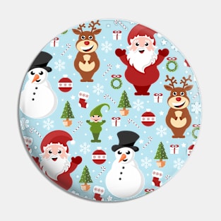 Merry Christmas cartoon pattern Pin