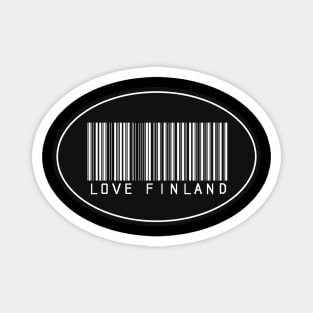 Love Finland Barcode Magnet