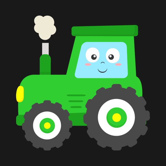 Cute Green Tractor by samshirts