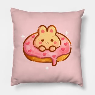 Cute Bunny in a Donut Pillow
