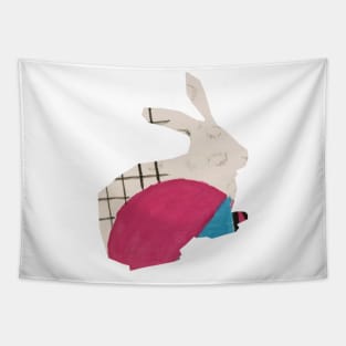 90s abstract watercolor bunny Tapestry