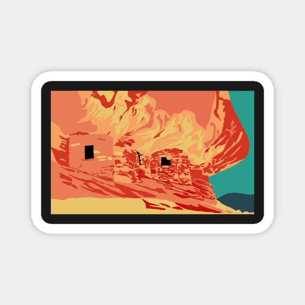 House on Fire Ruins Bears Ears National Monument Utah Magnet by theaspenridge