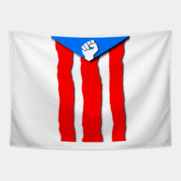 Ripped Puerto Rican Flag Tapestry by GdotArroyo