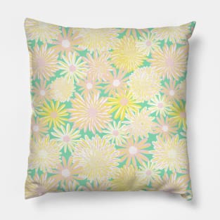 Gerbera And Daisy Spring Flowers Pillow