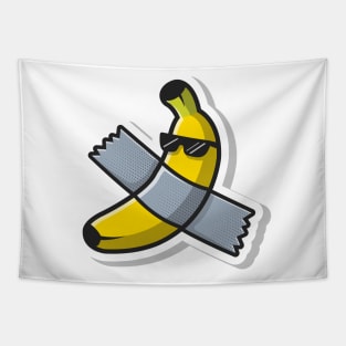 Cute Banana Art Using Glasses Tapestry