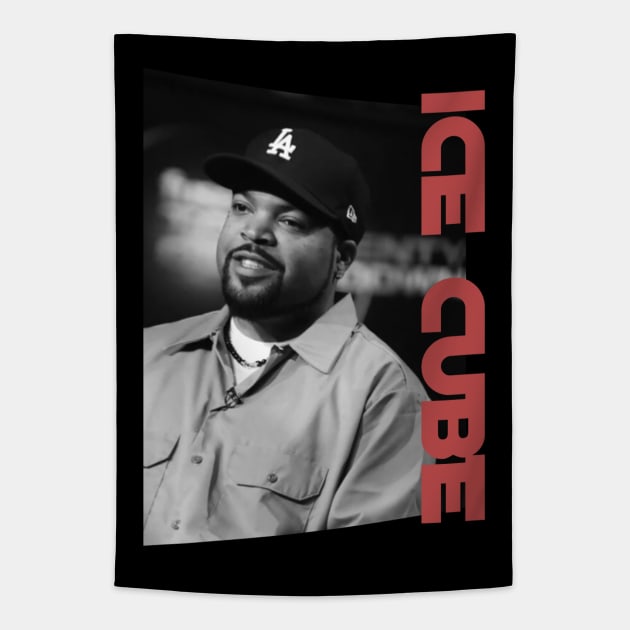 ice cube oldschool - monochrome style Tapestry by BUBBLEMOON