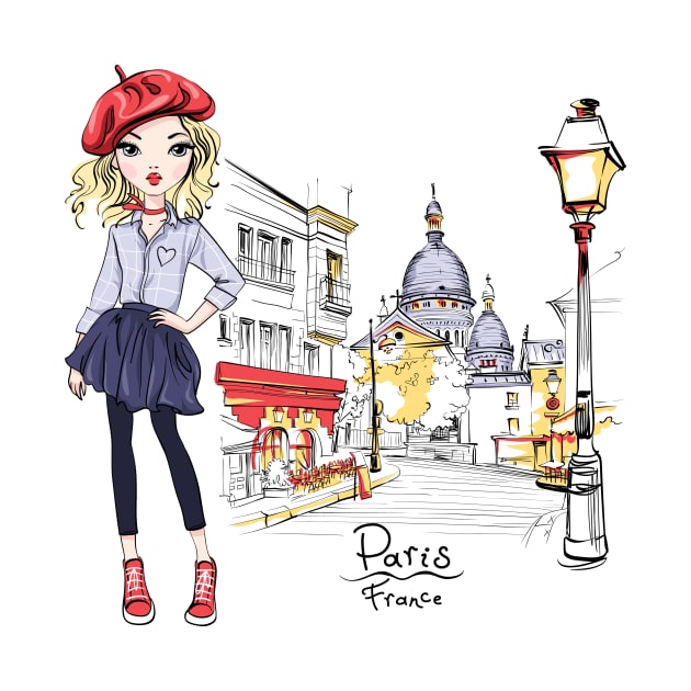 Fashion girl in Paris by kavalenkava