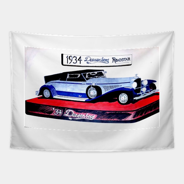 1934 Duesenberg Roadstar Tapestry by Sash8140