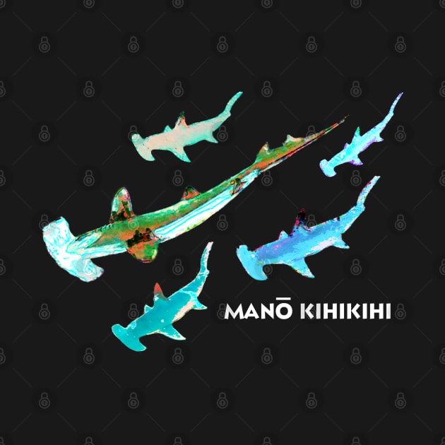 Mano Kihikihi - Hammerhead Shark - Hawaiian Fish by Organicgal Graphics