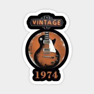 Vintage Guitar 1974 - 50th Birthday Gift Magnet