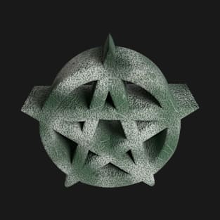 3D Pentagram - Mossy-Stone T-Shirt