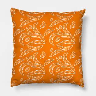 abstract seamless floral pattern exotic shapes Pillow