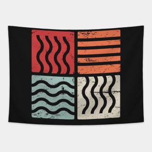 Retro Minimal Four Elements Tapestry