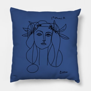 Picasso Woman (Francoise Gilot) Sketch 1 Pillow