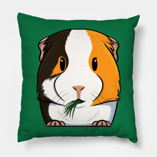 Tri-Color Smooth Coat Guinea Pig Pillow by DeguArts