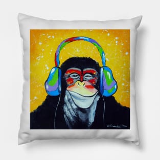 Monkey music lover Pillow