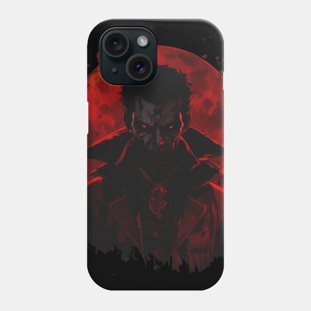 Count Dracula The Vampire - Evil Blood Moon Phone Case by HideTheInsanity