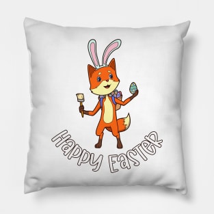 Fox with rabbit ears - Happy Easter Pillow