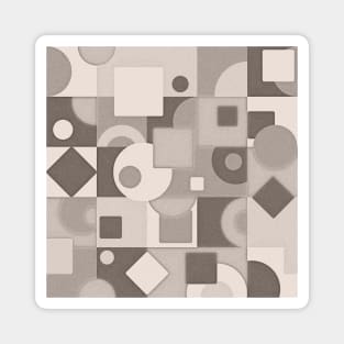 Cubism Art Style Square Shape Halftone Seamless Pattern Magnet