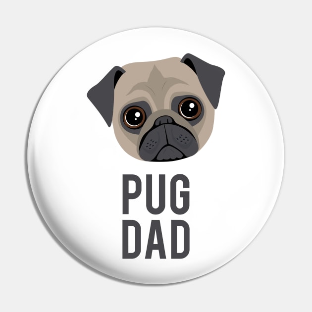 Pug Dad Pin by NV