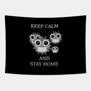 Stay Home Corona Virus T-Shirt Tapestry