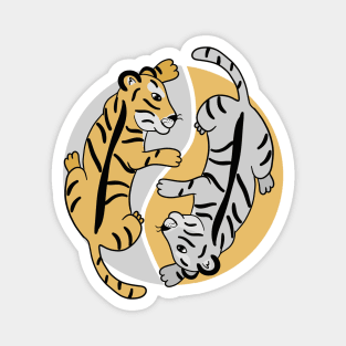 Yin Yang tigers Magnet