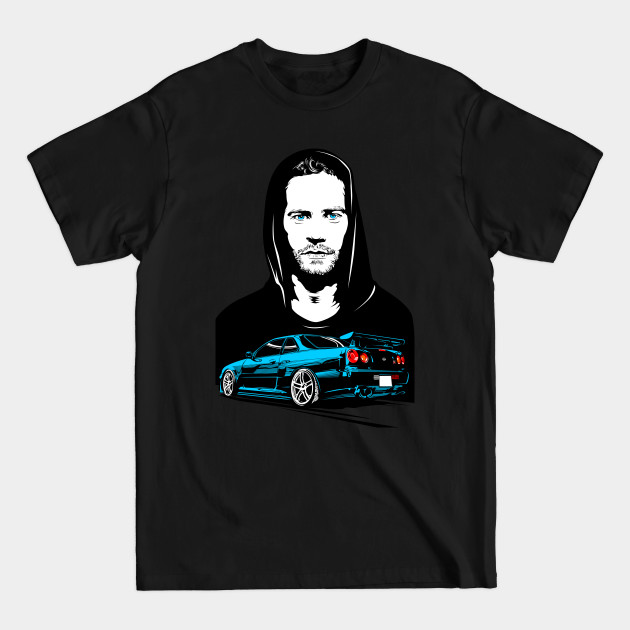 Discover Paul "The Buster" Walker - Paul Walker Gtr R34 Nissan - T-Shirt