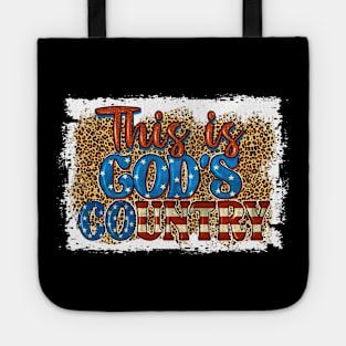 This Is God's USA Country Christian Sunflower American Flag Tote