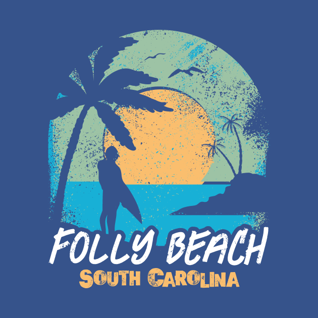 Retro Sunset Folly Beach South Carolina Surfing // Retro Carolina Beach by Now Boarding