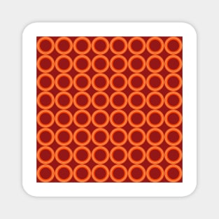 orange minimalist geometrical retro pattern Magnet