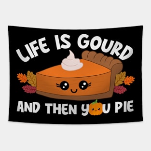 Funny Thanksgiving Pumpkin Pie Tapestry