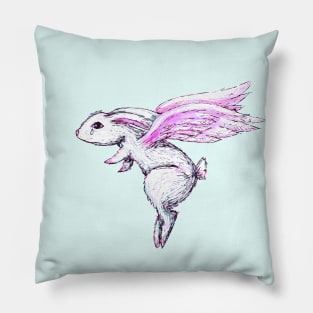 Sad Bunny Flying Pillow