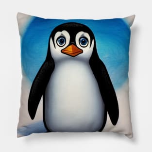 Cool Penguin - Cartoon Art Pillow