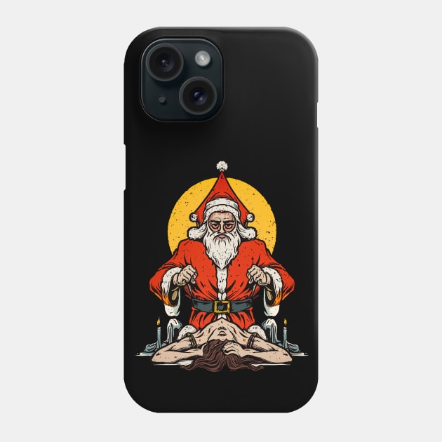 Nighttime Presence: Krampus is said to roam the streets at night during the Christmas season, making his presence even more ominous Phone Case by Lucifer