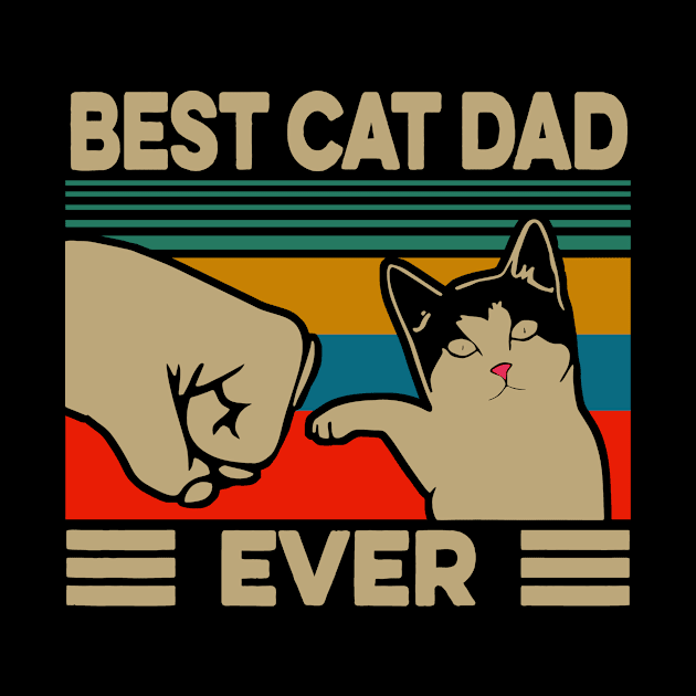 Vintage Best Cat Dad Ever by karascom